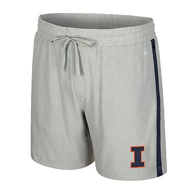 Men's Colosseum Gray Illinois Fighting Illini Mac Shorts