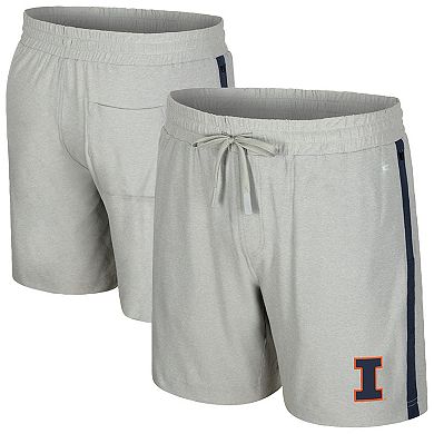 Men's Colosseum Gray Illinois Fighting Illini Mac Shorts