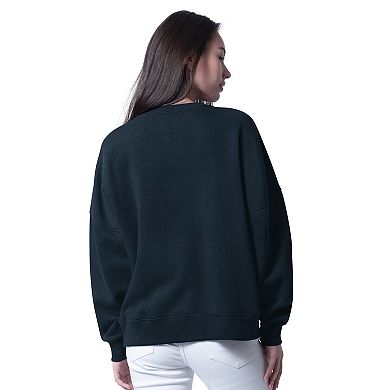 Women's G-III 4Her by Carl Banks Navy Houston Texans Oversized Feud Sweatshirt