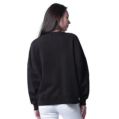 Women's G-III 4Her by Carl Banks Black Jacksonville Jaguars Oversized Feud Sweatshirt