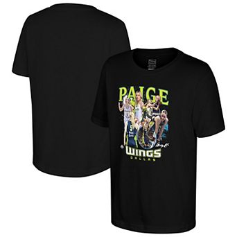 Youth Stadium Essentials Paige Bueckers Black Dallas Wings Crossroads T-Shirt