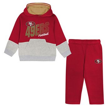 Toddler Outerstuff Scarlet San Francisco 49ers Lineman Fleece Hoodie & Pants Set