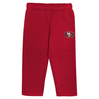 Toddler Outerstuff Scarlet San Francisco 49ers Lineman Fleece Hoodie & Pants Set