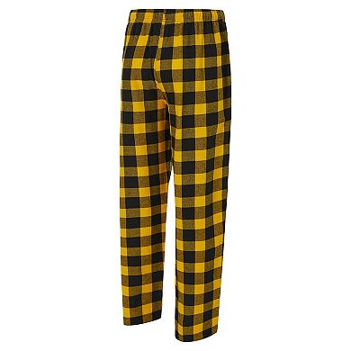 Men's Concepts Sport Black/Gold Pittsburgh Steelers Avondale T-Shirt & Flannel Pants Set