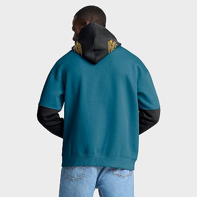 Men's Fanatics Teal Jacksonville Jaguars Helmet Retro Pullover Hoodie