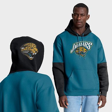 Men's Fanatics Teal Jacksonville Jaguars Helmet Retro Pullover Hoodie