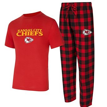 Men's Concepts Sport Red/Black Kansas City Chiefs Avondale T-Shirt & Flannel Pants Set