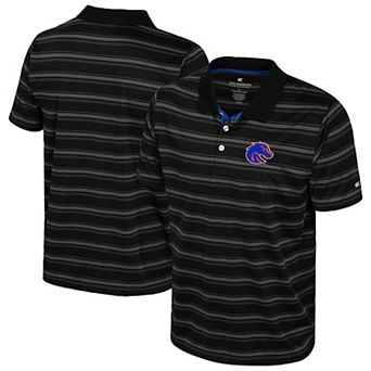 Men's Colosseum Black Boise State Broncos Milk Steak Polo