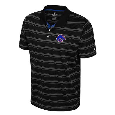 Men's Colosseum Black Boise State Broncos Milk Steak Polo