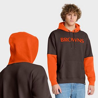 Men's Fanatics Brown Cleveland Browns Helmet Retro Pullover Hoodie