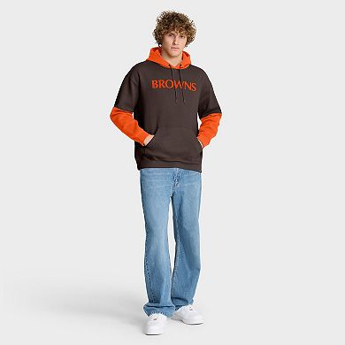Men's Fanatics Brown Cleveland Browns Helmet Retro Pullover Hoodie