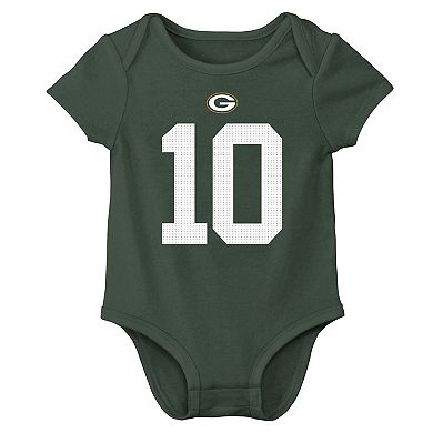 Infant Nike Jordan Love Green Green Bay Packers Player Name & Number Bodysuit