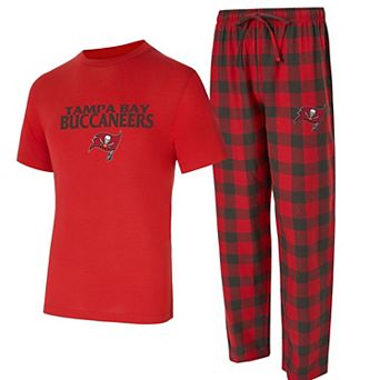 Men's Concepts Sport Red/Pewter Tampa Bay Buccaneers Avondale T-Shirt & Flannel Pants Set