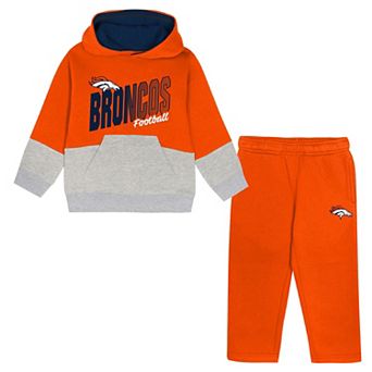 Toddler Outerstuff Orange Denver Broncos Lineman Fleece Hoodie & Pants Set