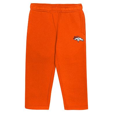 Toddler Outerstuff Orange Denver Broncos Lineman Fleece Hoodie & Pants Set