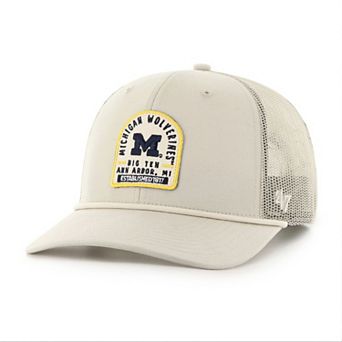 Unisex '47 Cream Michigan Wolverines Core & Inline Gravestone Adjustable Trucker Hat