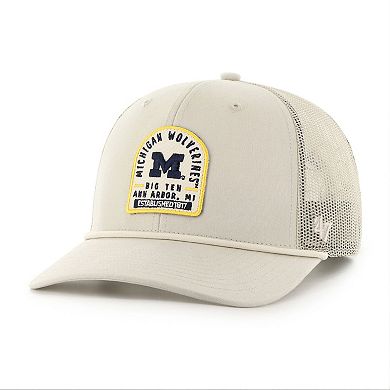 Unisex '47 Cream Michigan Wolverines Core & Inline Gravestone Adjustable Trucker Hat