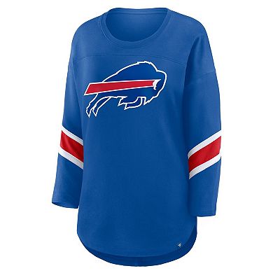 Women's Fanatics Royal Buffalo Bills Plus Size Redzone 3/4-Sleeve Scoop Neck T-Shirt