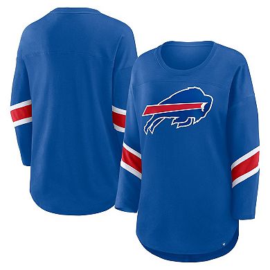 Women's Fanatics Royal Buffalo Bills Plus Size Redzone 3/4-Sleeve Scoop Neck T-Shirt