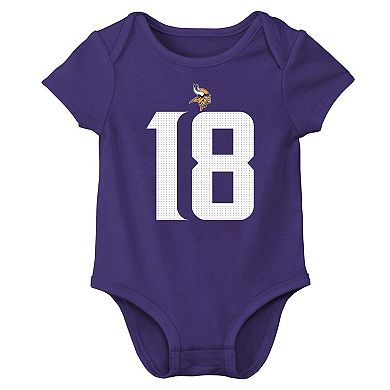 Infant Nike Justin Jefferson Purple Minnesota Vikings Player Name & Number Bodysuit