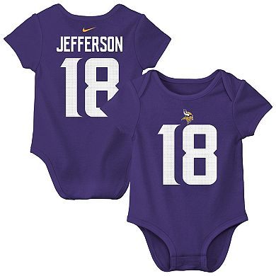 Infant Nike Justin Jefferson Purple Minnesota Vikings Player Name & Number Bodysuit