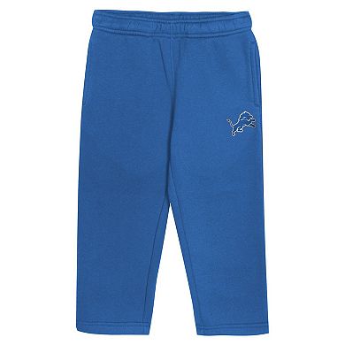 Toddler Outerstuff Blue Detroit Lions Lineman Fleece Hoodie & Pants Set