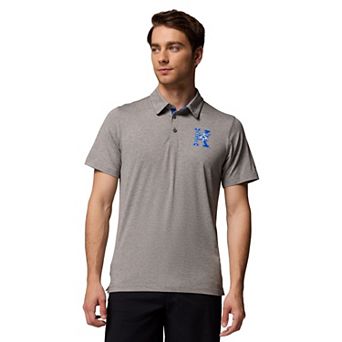 Men's Columbia Gray Kentucky Wildcats Tech Trail Polo
