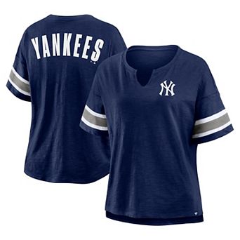 Women's Fanatics Navy New York Yankees Curl Route T-Shirt