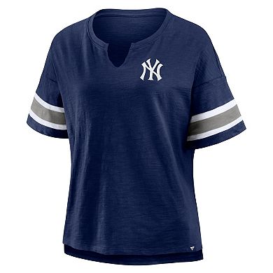 Women's Fanatics Navy New York Yankees Curl Route T-Shirt