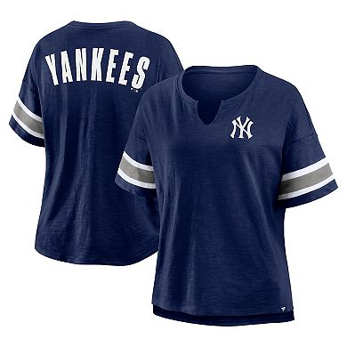 Women's Fanatics Navy New York Yankees Curl Route T-Shirt