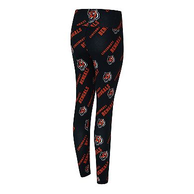 Women's Concepts Sport Black Cincinnati Bengals Mosaic Allover Print Leggings