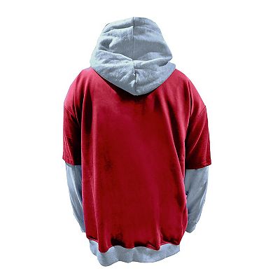 Men's Profile Scarlet/Heather Gray San Francisco 49ers Big & Tall Twofer Pullover Hoodie