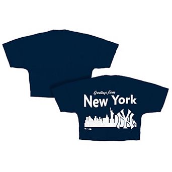 Women's Fanatics Navy New York Yankees Skyline Crop T-Shirt