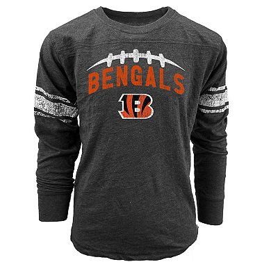 Youth Wes & Willy Black Cincinnati Bengals Football Long Sleeve T-Shirt