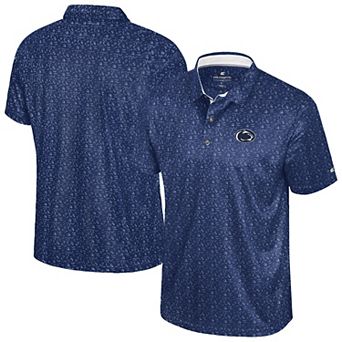 Men's Colosseum Navy Penn State Nittany Lions Football Print Polo
