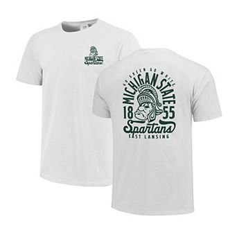 Youth White Michigan State Spartans Comfort Colors Mascot Overlay T-Shirt