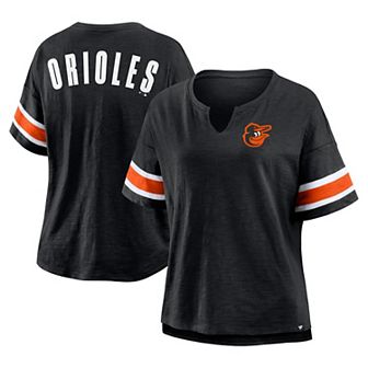 Women's Fanatics Black Baltimore Orioles Curl Route T-Shirt