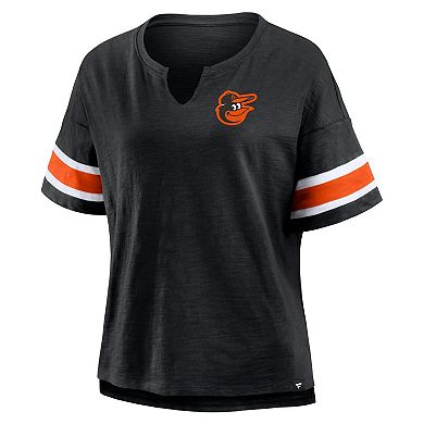 Women's Fanatics Black Baltimore Orioles Curl Route T-Shirt