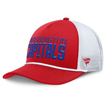 Men's Fanatics Red/White Washington Capitals Heritage Dutch A-Frame Trucker Adjustable Hat
