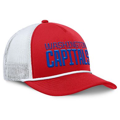 Men's Fanatics Red/White Washington Capitals Heritage Dutch A-Frame Trucker Adjustable Hat