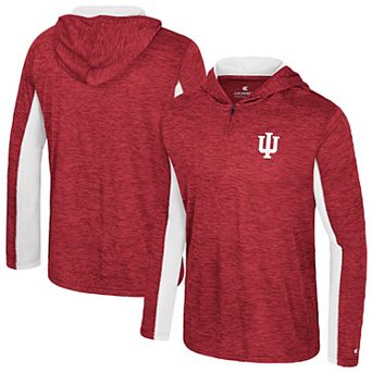 Men's Colosseum Crimson Indiana Hoosiers Always Sunny Quarter-Zip Hoodie