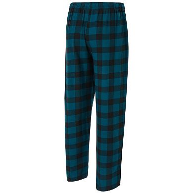Men's Concepts Sport Midnight Green/Black Philadelphia Eagles Avondale T-Shirt & Flannel Pants Set