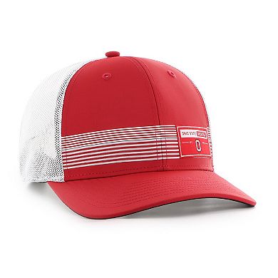 Men's '47 Scarlet Ohio State Buckeyes Rangefinder brrr Trucker Adjustable Hat