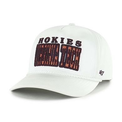 Women's '47 White Virginia Tech Hokies Outspoken Hitch Adjustable Hat