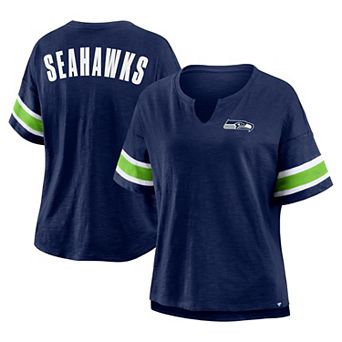 Women's Fanatics College Navy Seattle Seahawks Redzone Curl Route T-Shirt
