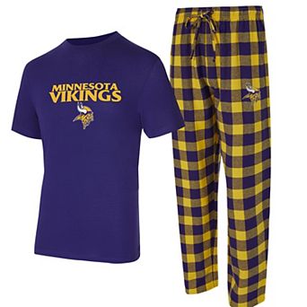 Men's Concepts Sport Purple/Gold Minnesota Vikings Avondale T-Shirt & Flannel Pants Set
