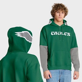 Men's Fanatics Kelly Green Philadelphia Eagles Helmet Retro Pullover Hoodie