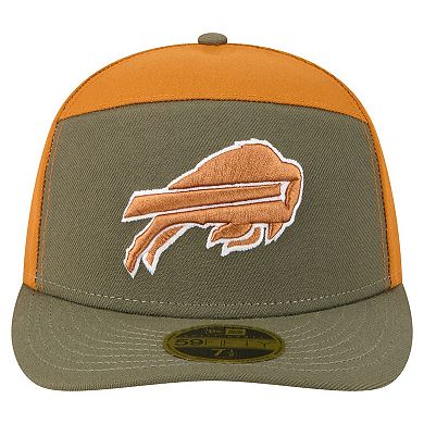 Men's New Era Olive/Brown Buffalo Bills Two-Tone Color Pack Split Panel 59FIFTY Fitted Hat