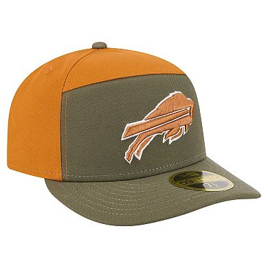 Men's New Era Olive/Brown Buffalo Bills Two-Tone Color Pack Split Panel 59FIFTY Fitted Hat