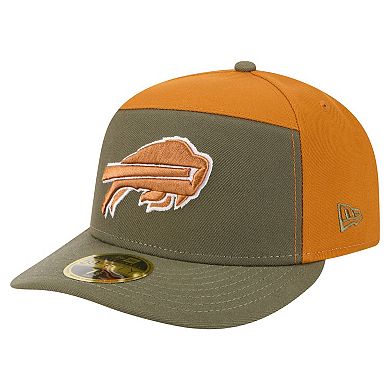 Men's New Era Olive/Brown Buffalo Bills Two-Tone Color Pack Split Panel 59FIFTY Fitted Hat